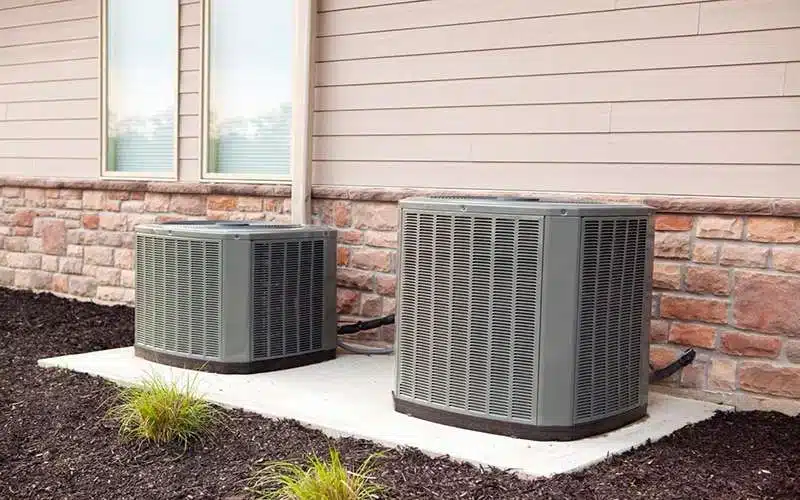 Air Conditioning units outside a house